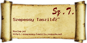 Szepessy Tasziló névjegykártya
